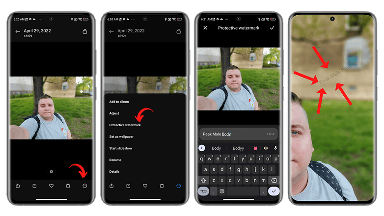 اسکرین‌شات تنظیمات نحوه واترمارک کردن تصاویر دوربین در گوشی‌های شیائومی