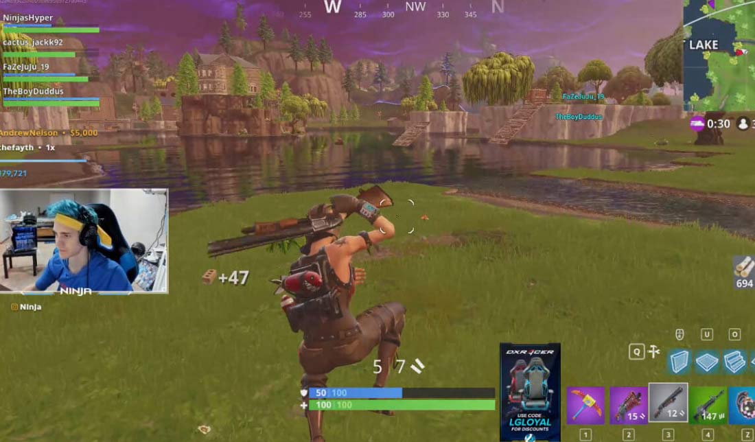 استریمر بازی ‏Fortnite