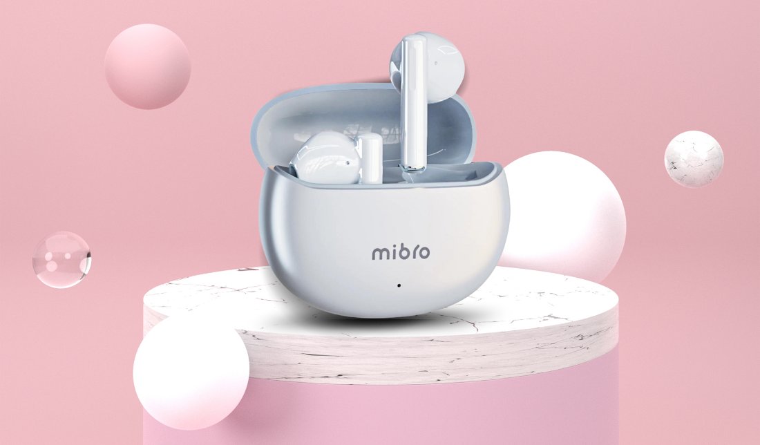 هندزفری بلوتوثی میبرو Earbuds 2 در رنگ سفید از نمای نزدیک