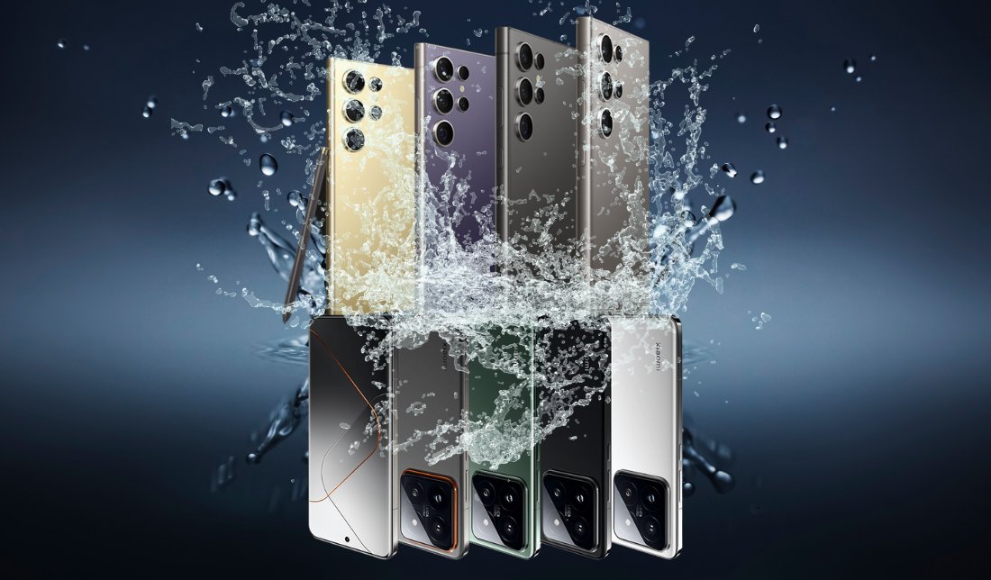 نمایش رنگبندی  گوشی گلکسی S24 اولترا و شیائومی 14 پرو از نمایش پشت 