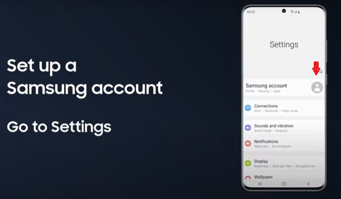 اسکرین‌شات مرحله 2 از 12 ساخت اکانت سامسونگ