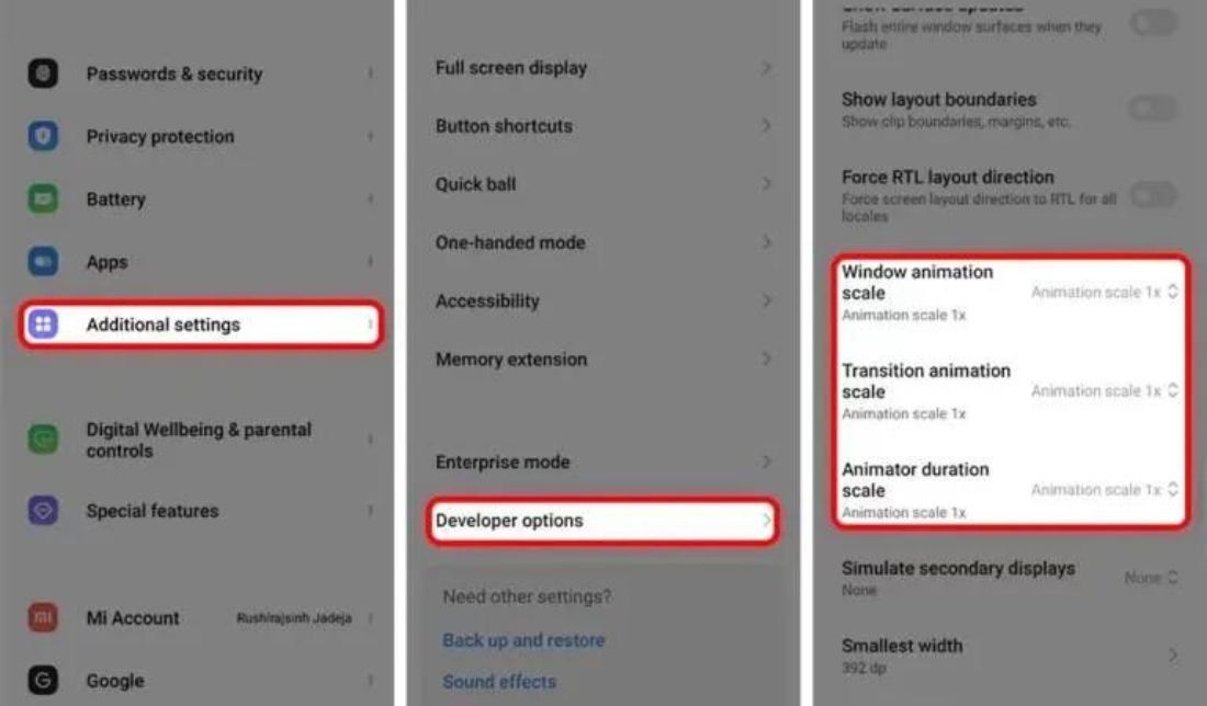 نحوه تغییر سرعت انیمیشن‌های گوشی برای افزایش سرعت گوشی شیائومی