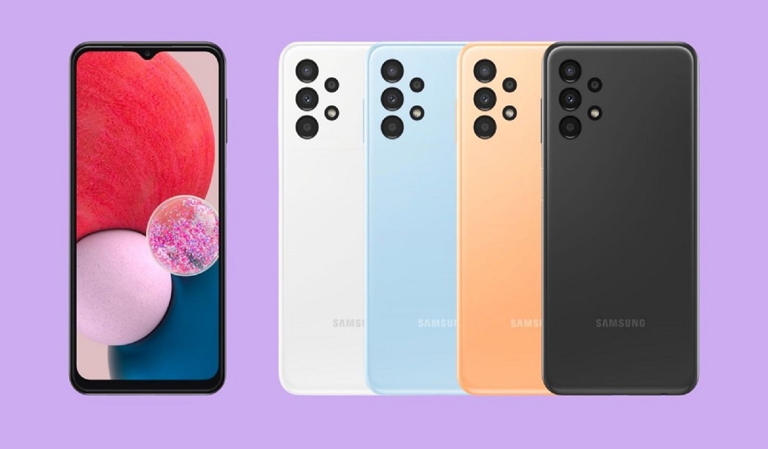 نمای پنل جلو و پنل پشت گوشی گلکسی A13