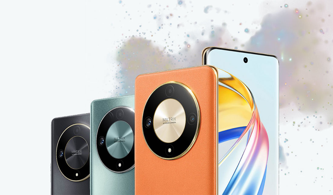 نمایش رنگبندی گوشی آنر x9b در کنار هم از نمای نزدیک