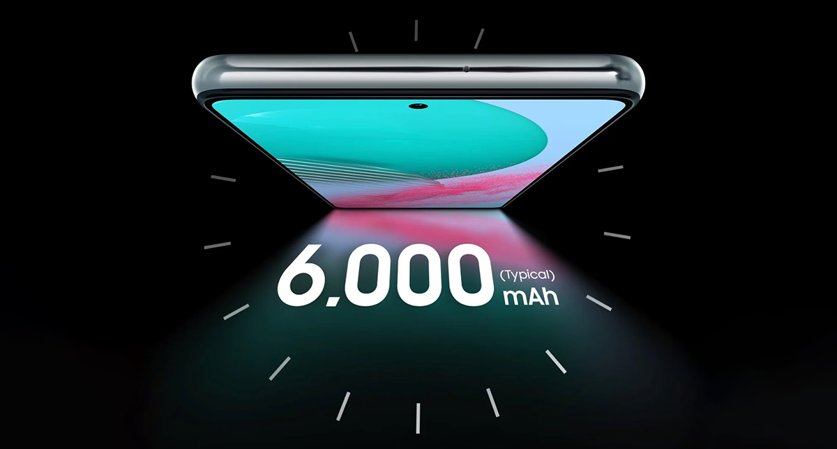 نمایش کیفیت صفحه گوشی سامسونگ گلکسی M54 در کنار اطلاعات باتری