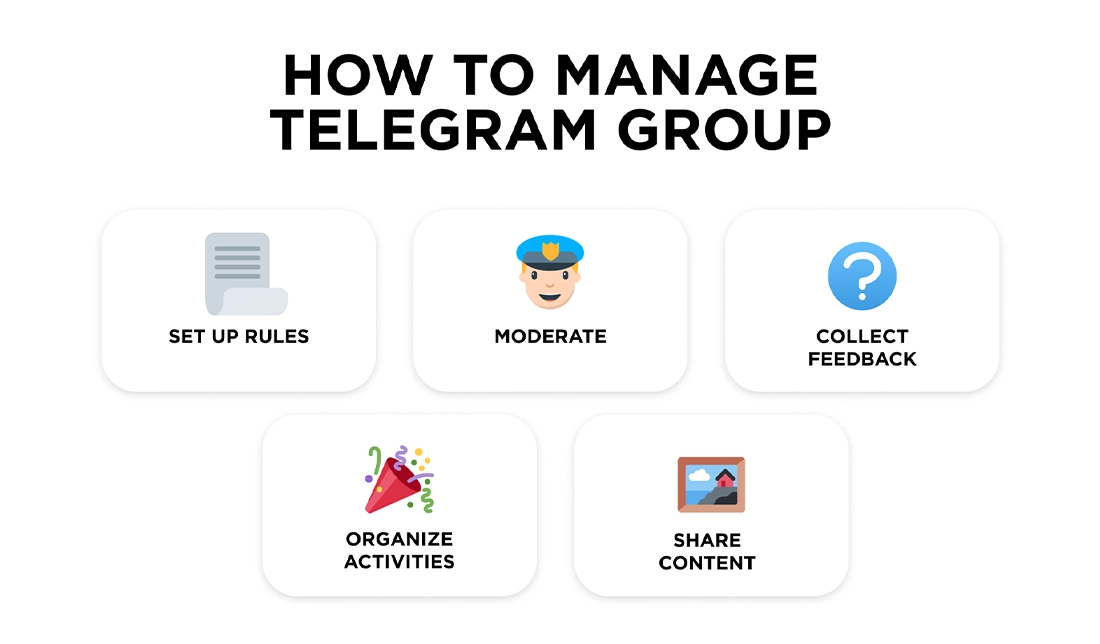 روشهای مدیریت گروههای تلگرامی