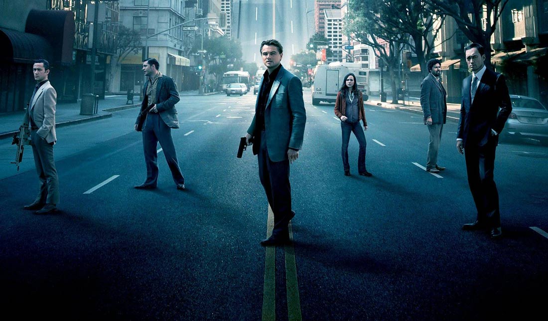 بنر فیلم Inception (تلقین) با بازی لئوناردو دی‌کاپریو، کیلین مورفی