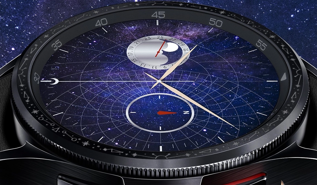 نمای خیلی نزدیک از نمایشگر ساعت هوشمند گلکسی واچ 6  سامسونگ