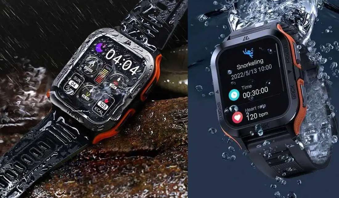 ضد اب بودن ساعت هوشمند ‏Kospet Tank M2‎