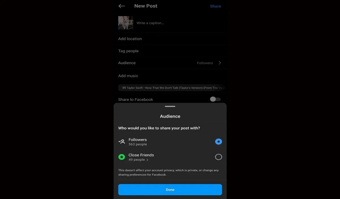 قابلیت به اشتراک گذاشتن پست ها و ریلز با Close Friends در اینستاگرام