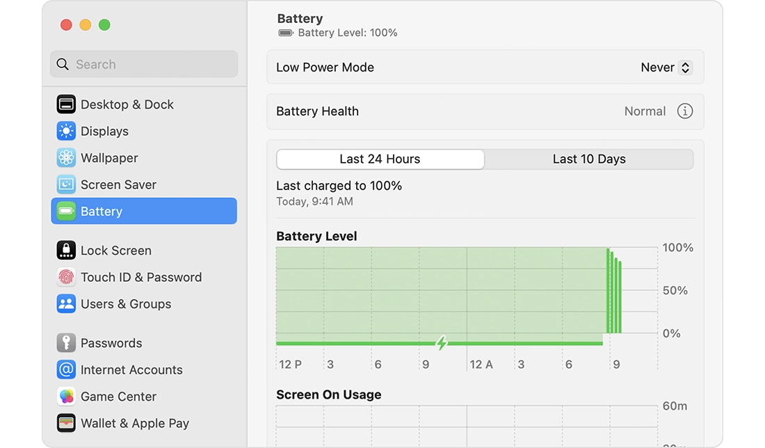 آموزش وارد شدن به تنظیمات باتری در سیستمعامل مک