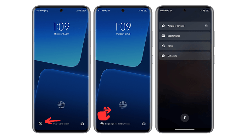 اسکرین‌شات تنظیمات نحوه کار کردن با صفحه قفل‌شده شیائومی