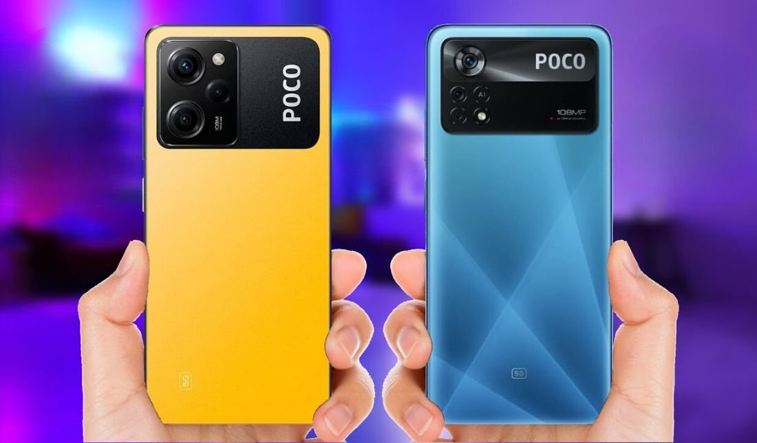 مقایسه پوکو X4 پرو و پوکو X5 پرو از نمای پشت