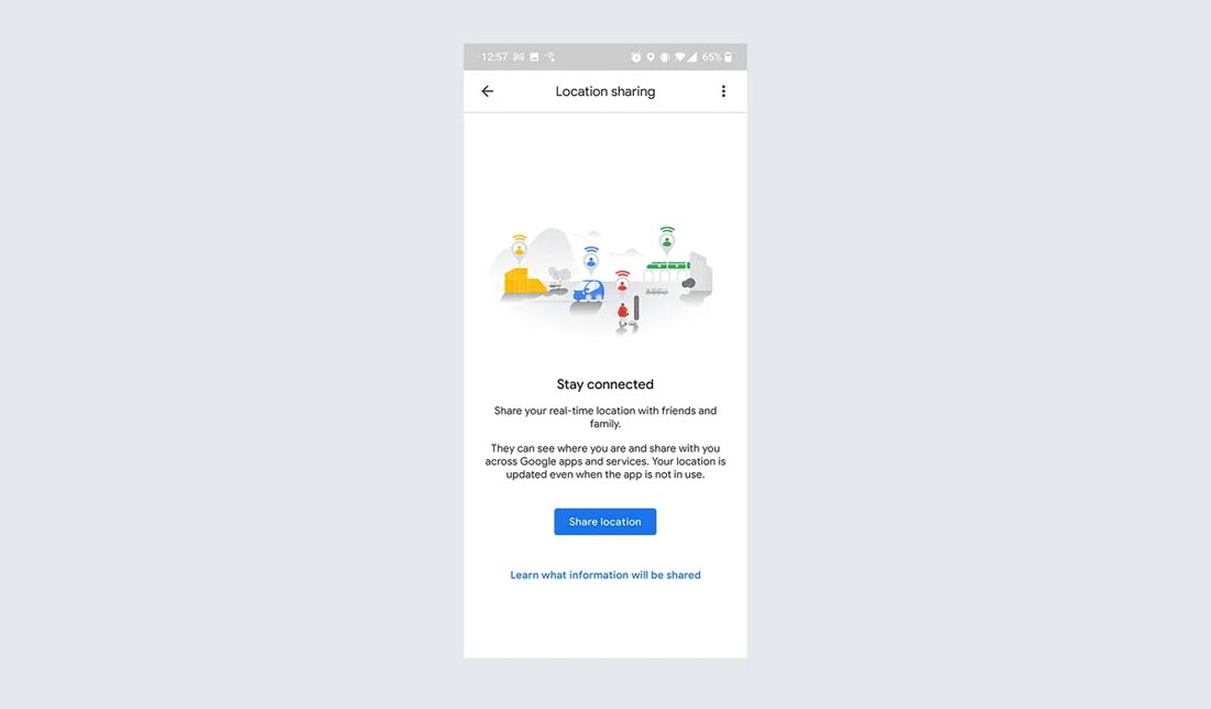قابلیت به اشتراک گذاری موقعیت مکانی و وضعیت سفر با گوگل مپ