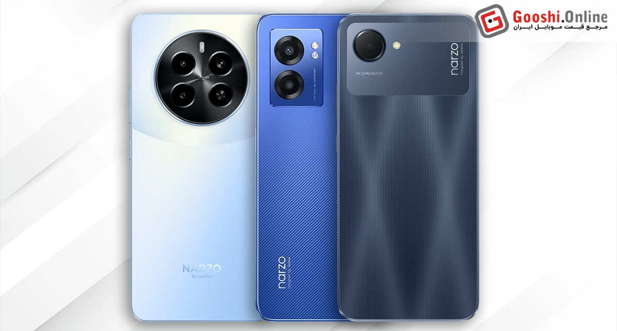 نمایش چند مدل از گوشیهای ریلمی Narzo در کنار هم