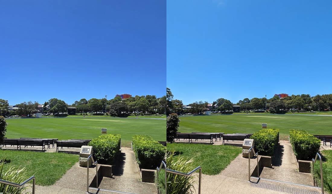 سمت چپ: عکاسی با اس 24 اولترا - سمت راست: عکاسی با گوگل پیکسل 8 پرو