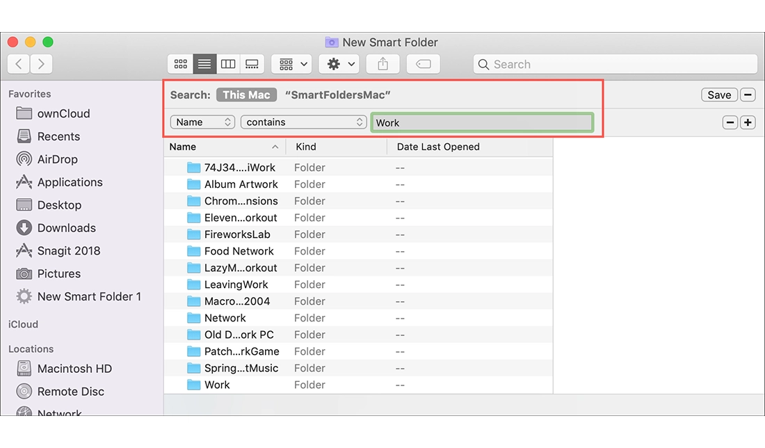 نحوه ایجاد New Smart Folder در سیستمعامل مک