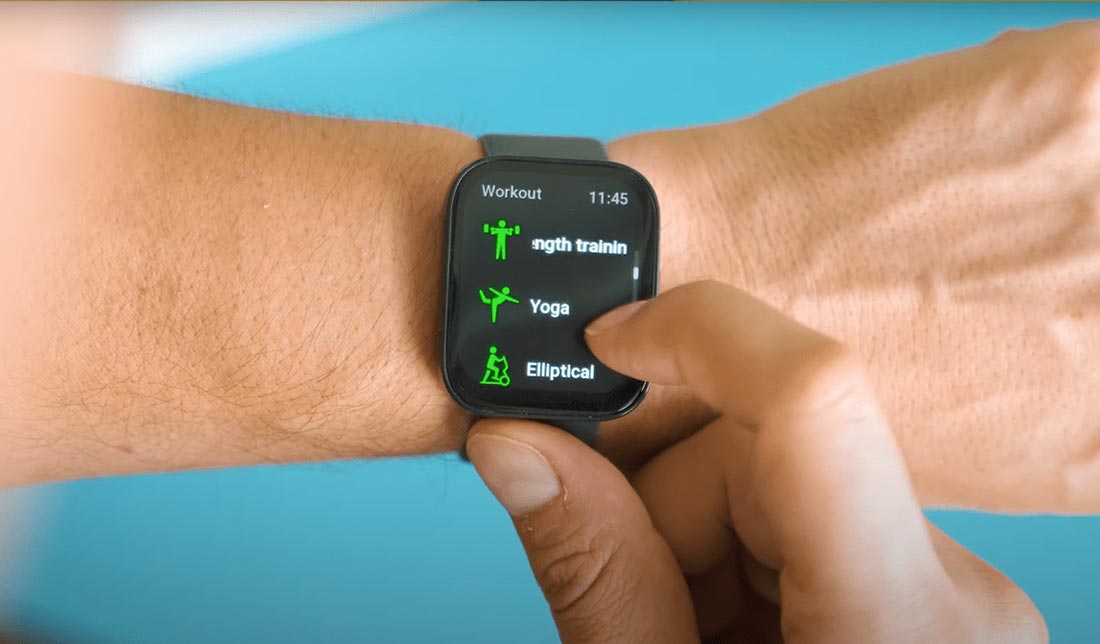 نمایش فعالیت‌های ورزشی در ساعت هوشمند Amazfit BIP 5