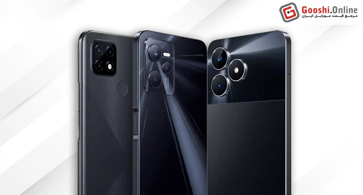 نمایش چند مدل از گوشیهای ریلمی C Series در کنار هم