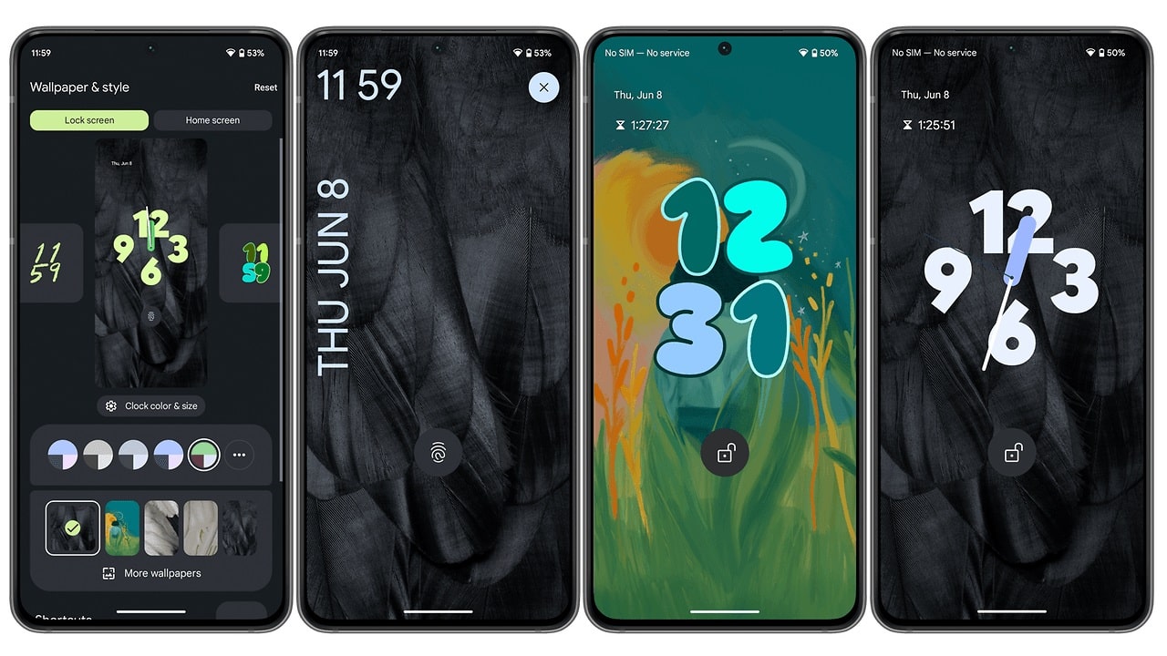 والپیپر قفل صفحه‌نمایش اندروید 14