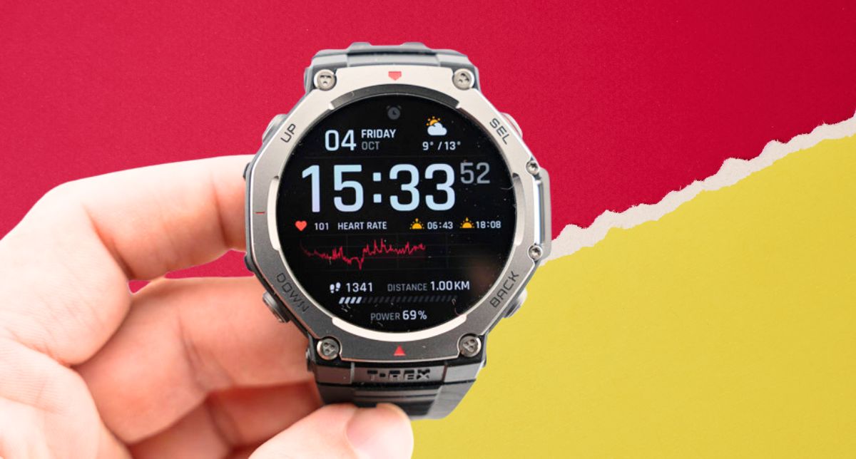 نمایش کیفیت صفحه ساعت هوشمند امیزفیت T-Rex 3