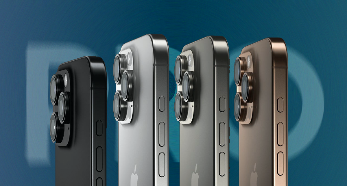 نمایش چند مدل از گوشی‌های آیفون پرو در کنار هم