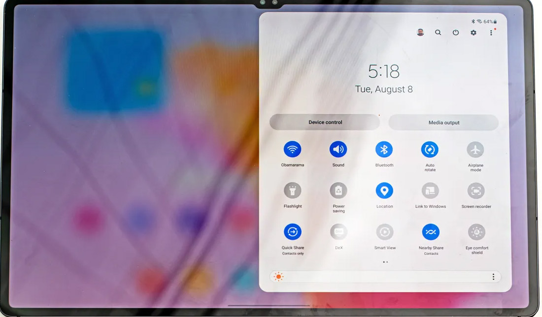 رابط کاربری تبلت گلکسی اس 9 اولترا