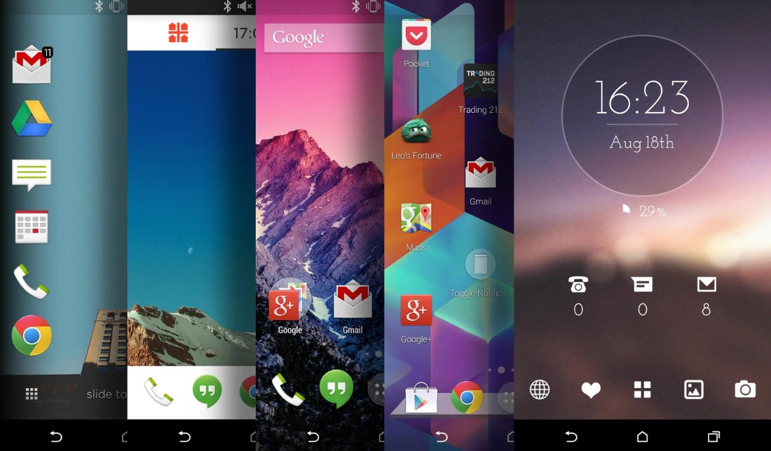 نمایش چند نمونه از بهترین لانچرهای اندرویدی