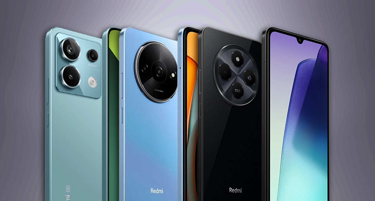 نمایش چند مدل از گوشی‌های اقتصادی شیائومی در کنار هم از زوایای مختلف