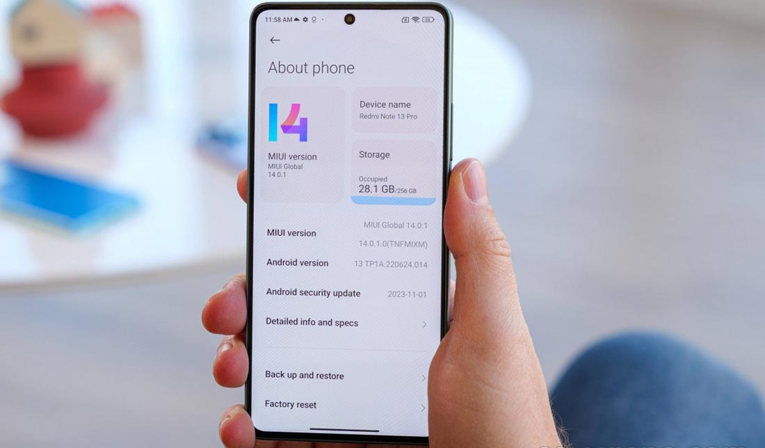 مشخصات سخت‌افزاری گوشی ‏Redmi Note 13