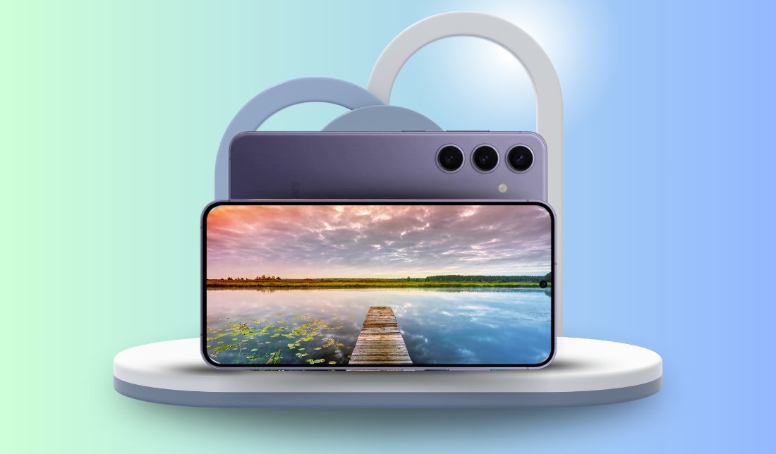 نمایش کیفیت نمایشگر گوشی گلکسی s24 از نمای نزدیک