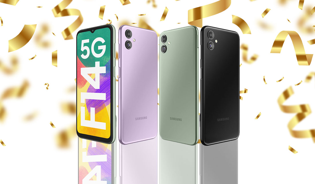 نمایش رنگبندی گوشی سامسونگ گلکسی f14 در کنار هم