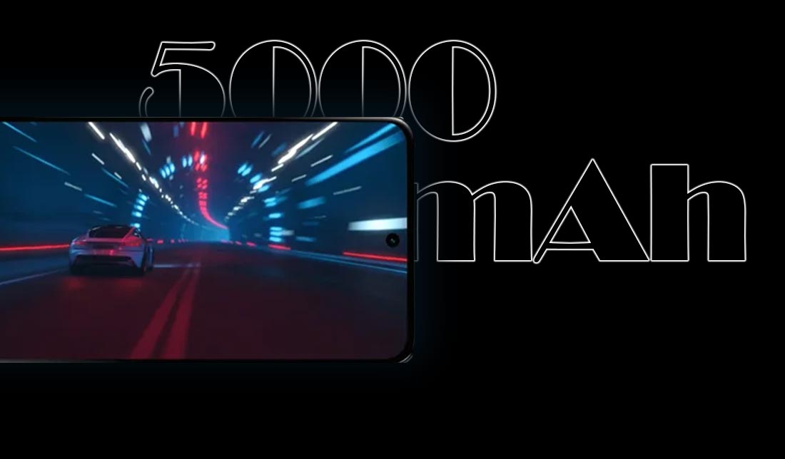 نمایش از روبهرو گوشی موتورولا Moto G54 به همراه نمایش ظرفیت باتری