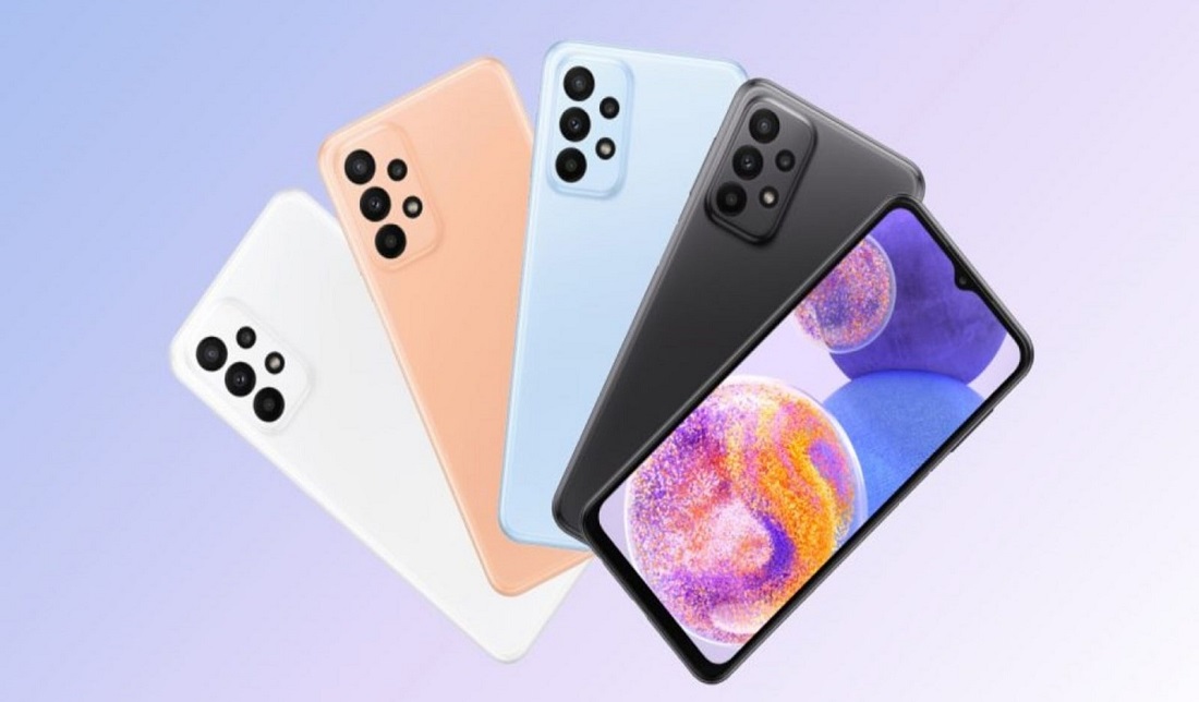 نمای پنل جلو و پنل پشت گوشی گلکسی A23