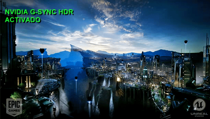 یک تصویر متحرک از نحوه عملکرد فناوری HDR روی تلویزیون گیمینگ