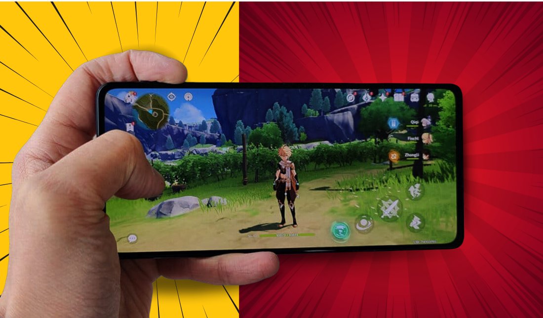 نمایش اجرای بازی گنشین در گوشی موتورلا Edge 30 Fusion