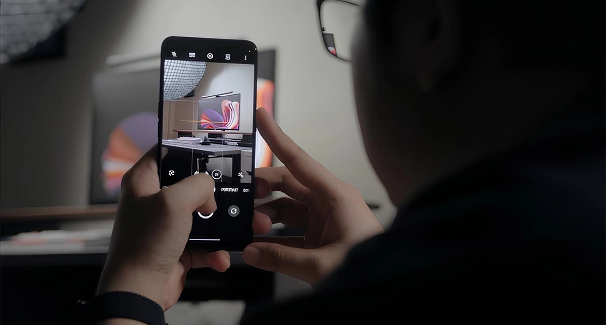 یک شخص در حال عکاسی با گوشی ریلمی