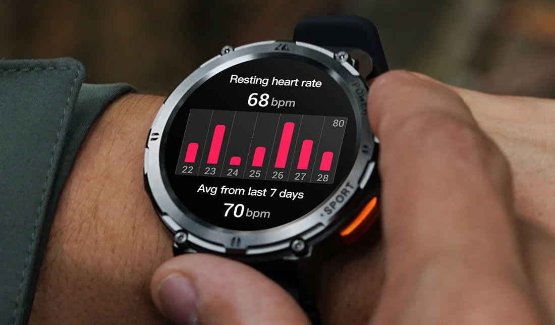 ساعت ‏Kospet Tank T2‎ و تنظیمات پایش سلامت