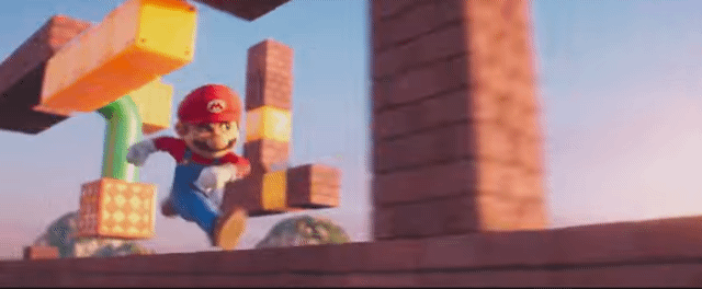 انیمیشن متحرک از انیمیشن سوپرماریو که با خوردن قارچ، قدرت پیدا کرده است