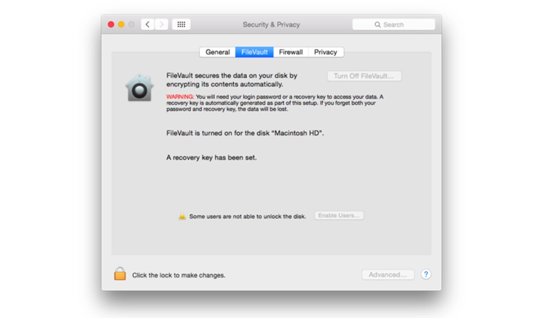 نحوه وارد شدن به بخش FileVault در سیستمعامل مک