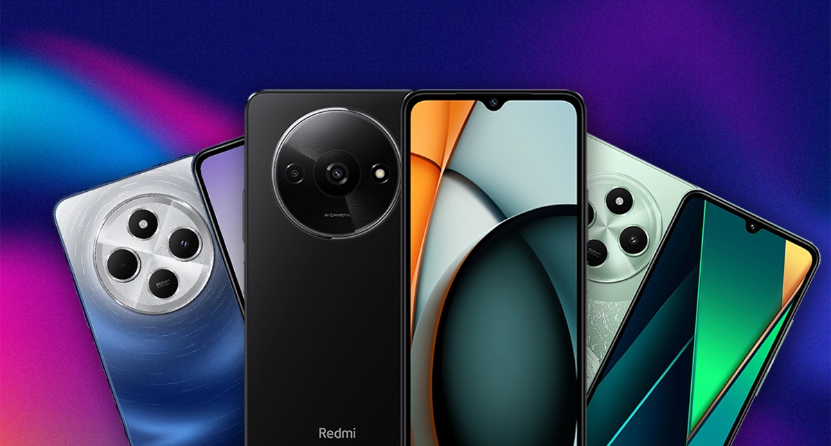 نمایش چند مدل از گوشی های اقتصادی شیائومی در کنار هم