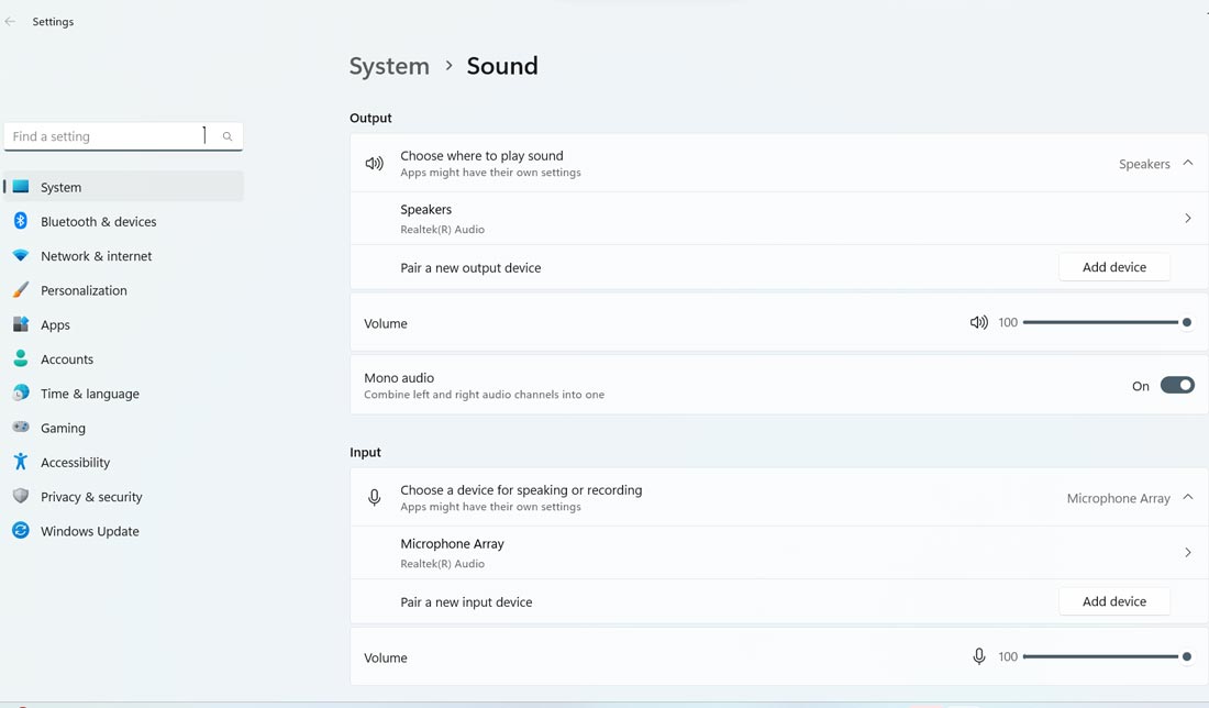 مراحل رفع مشکل صدا در تنظیمات ویندوز ۱۱