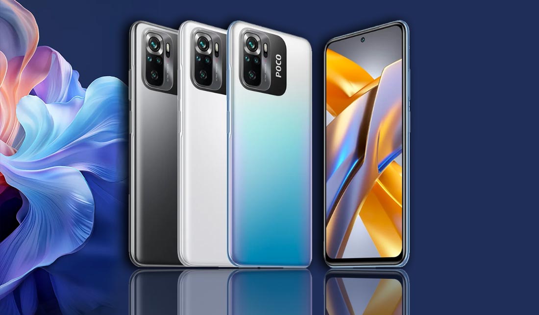 نمایش رنگبندی گوشی شیائومی پوکو m5s در کنار هم