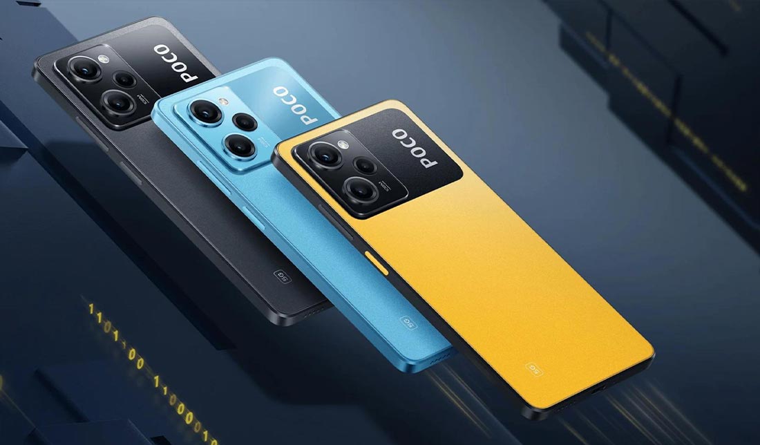 رنگبندی گوشی پوکو X5 پرو از نمای پشت و نزدیک