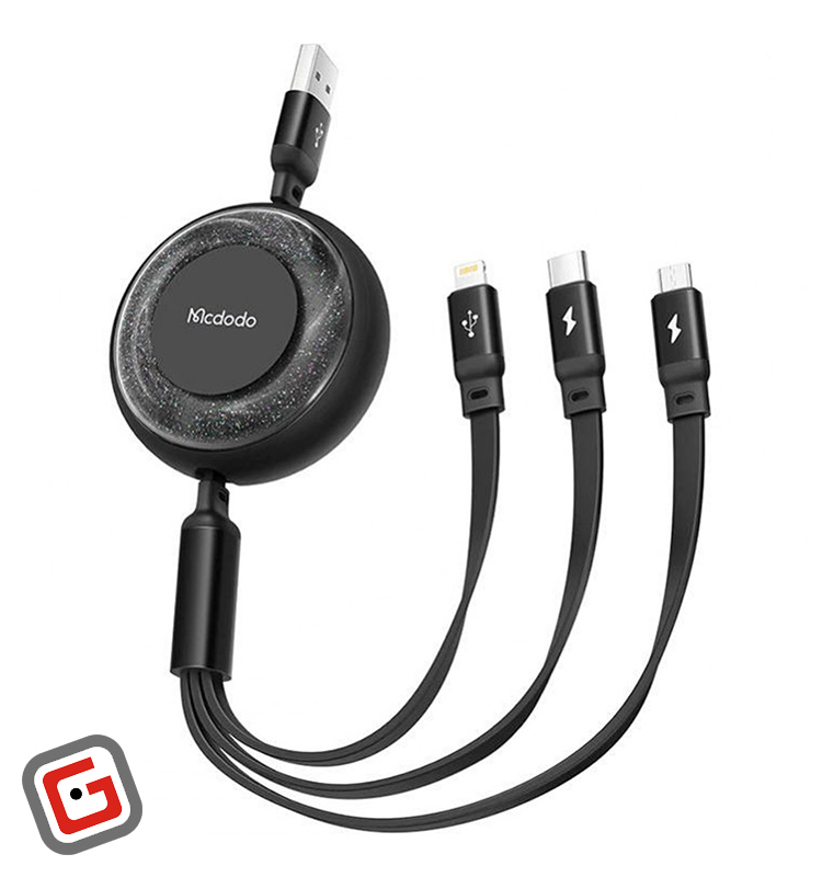 کابل شارژ 1.2 متری سه سر مک دودو مدل CA-3570