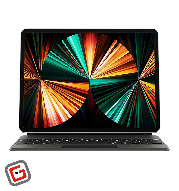 کیبورد اپل مدل Magic Keyboard برای آیپد پرو 11 اینچ در رنگ مشکی از نمای جلو