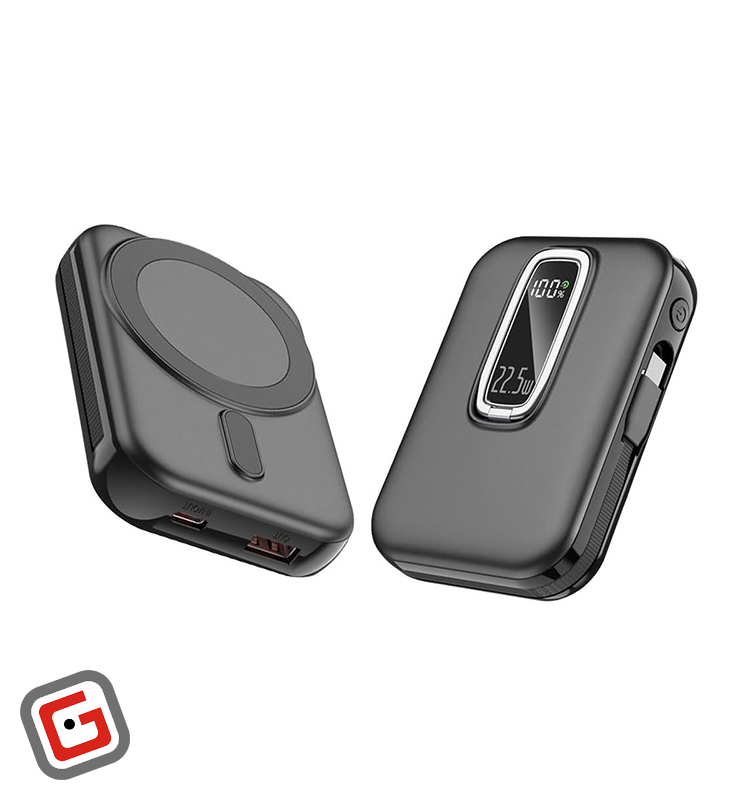 پاوربانک بی‌سیم 10000 میلی‌آمپر ساعت جی بی کیو مدل PB-7260