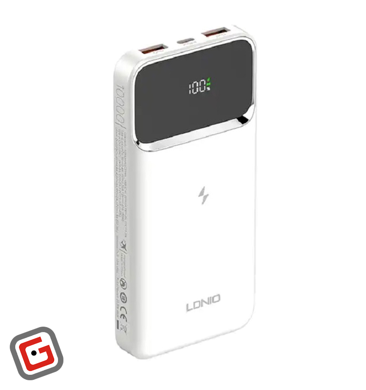 پاوربانک بی‌سیم الدینیو 10000 میلی‌آمپر ساعت مدل PQ11