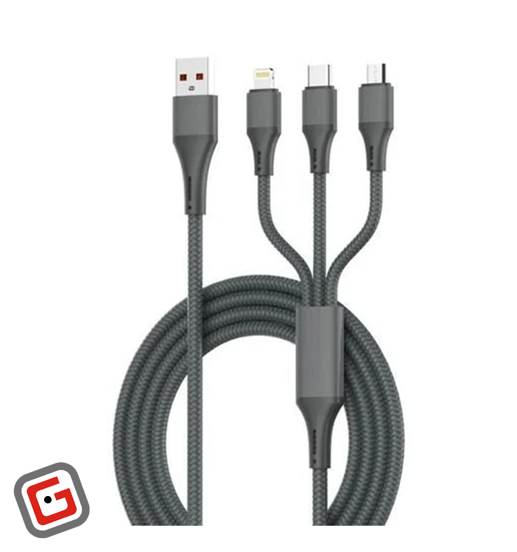 کابل شارژ 100 وات 3 در 1 الدینیو مدل Lc97u