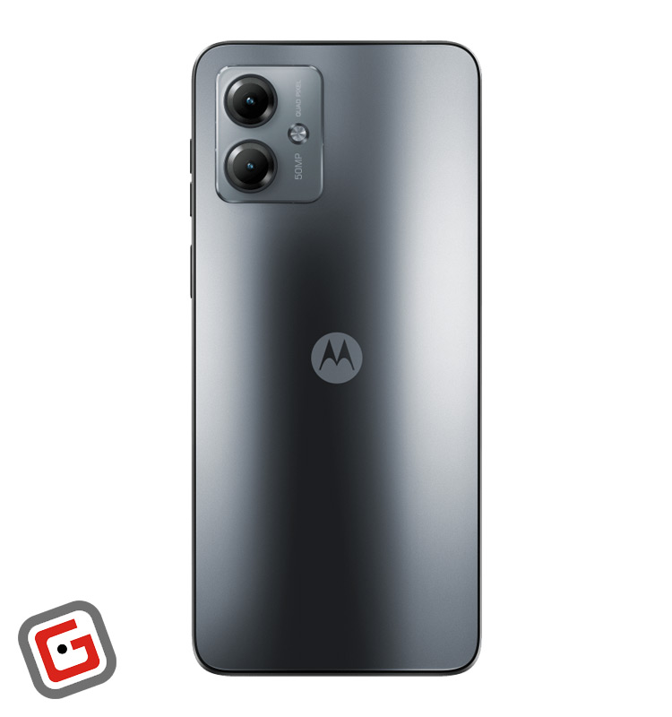 گوشی موبایل موتورولا مدل Moto g14 4G  رنگ خاکستری از نمای پشت